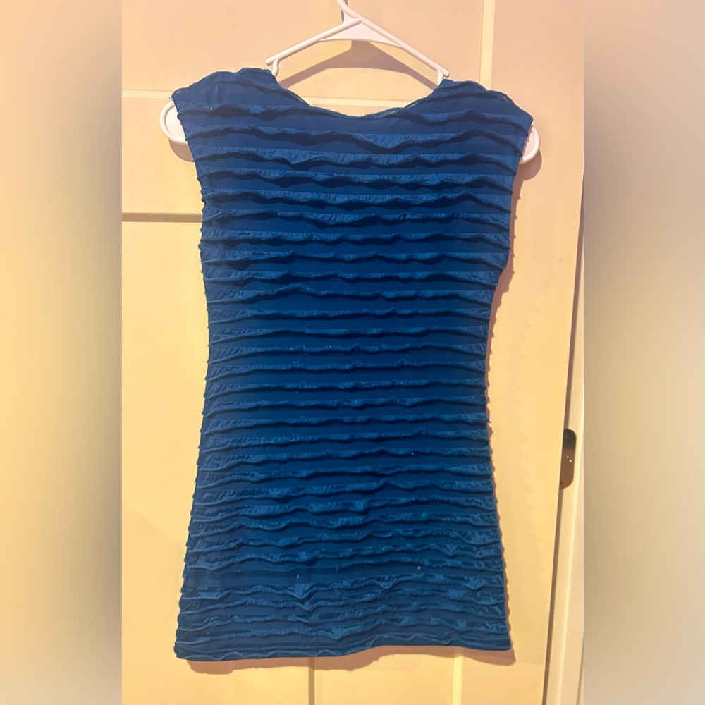 Kidpick kids blue ruffle dress
